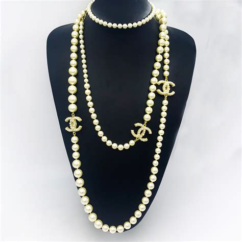 where can i buy chanel pearl necklace|chanel long necklace with pearls.